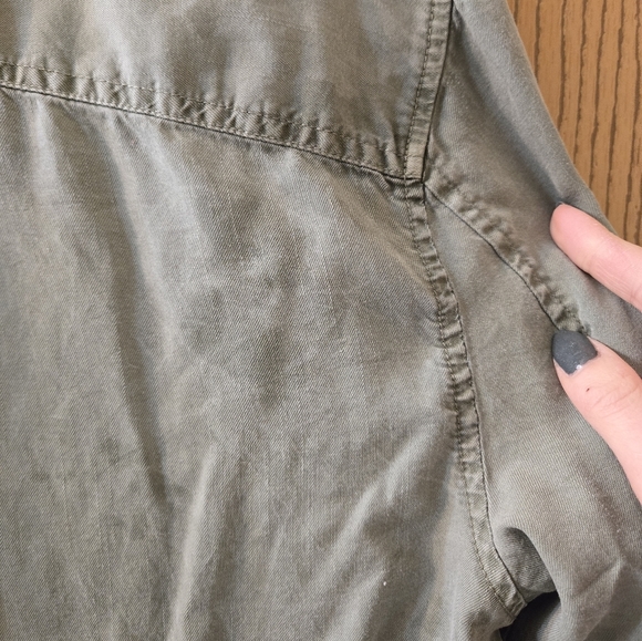 American Eagle Army Green Long Sleeve Coverup sz XL - Picture 8 of 9